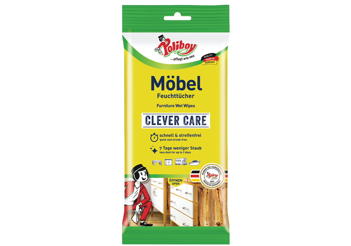 POLIBOY Clever Care Furniture Wet Wipes 傢具專用清潔濕紙巾 - RankingDak hong kong