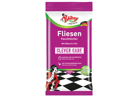POLIBOY Clever Care Wet Wipes for Tiles 磁磚及石材地面專用清潔濕紙巾 - RankingDak hong kong