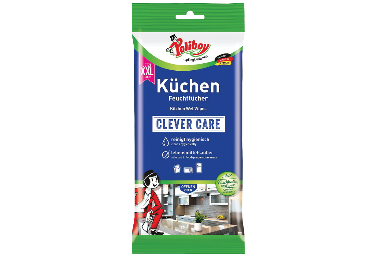 POLIBOY Clever Care XXL Kitchen Wet Wipes 加大廚房專用清潔濕紙巾 - RankingDak hong kong